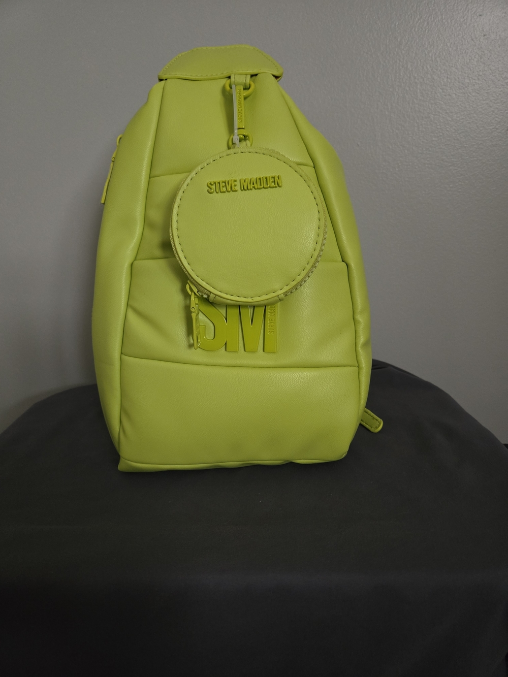 Steve Madden Neon Yellow Sling Backpack - Picture 6 of 6